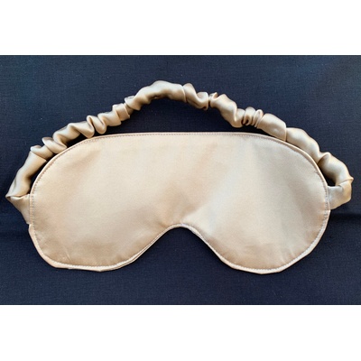 Nopala maska na spaní hedvábná barva champagne