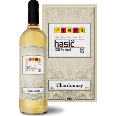 Sablio Hasič Chardonnay biele suché víno 12 % 0,75 l (čistá fľaša)