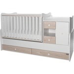 Lorelli Трансформиращо се легло Lorelli - Mini Max, 190 x 72 cm, Бяло-Светъл дъб (10150500045A)