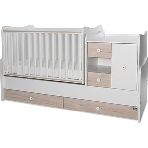 Lorelli Трансформиращо се легло Lorelli - Mini Max, 190 x 72 cm, Бяло-Светъл дъб (10150500045A)