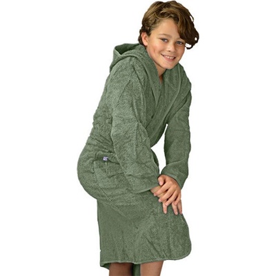 Artg Detský froté župan s kapucňou 902150 Army Green
