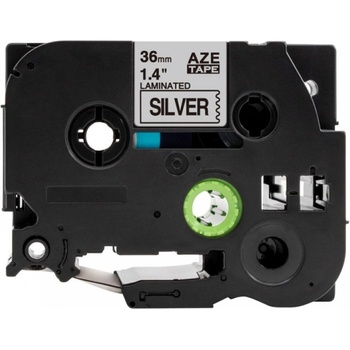 Pro Brother Съвместима лента с Brother TZ-961 / TZe-961, 36mm x 8m, черен печат / сребърен фон (TZe-961)