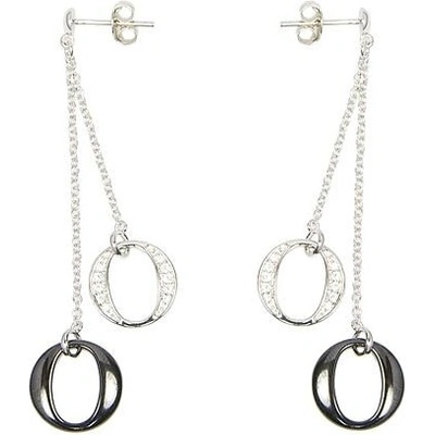 INFINITYSILVER Stříbrné náušnice s dvěma oválky EC010BL