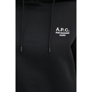 APC Суичър A. P. C. hoodie standard rue madame GOTS в черно с качулка с меланжов десен COHBV. M27914 (COHBV.M27914)