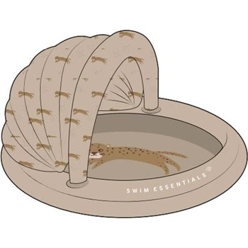 Swim Essentials Swim Essentials: Надуваем басейн Ø100 см. с две въздушни камери за деца от 1 година "Brown Leopard (SWE-2024SE1020)