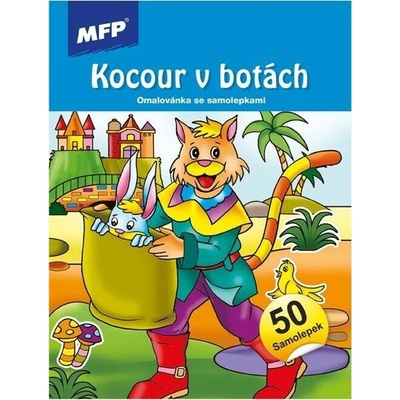 MFP 5301230 Omalovánky se samolepkami Kocour v botách148x210mm/24s