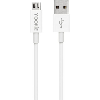Image 1 of Yookie Кабел за данни Yookie CB1, Micro USB, 2.0m, Бял - 40146 (40146)