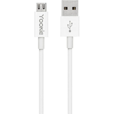 Yookie Кабел за данни Yookie CB1, Micro USB, 2.0m, Бял - 40146 (40146)