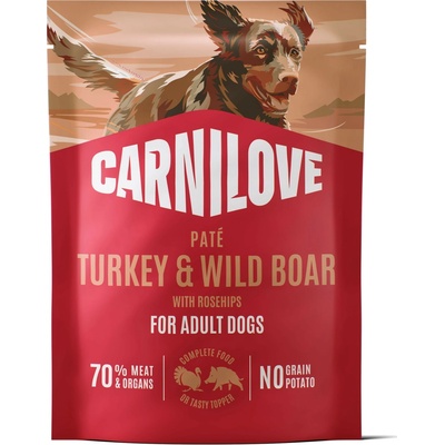 Carnilove Dog Paté Turkey&Wildboar+Ros. 300 g