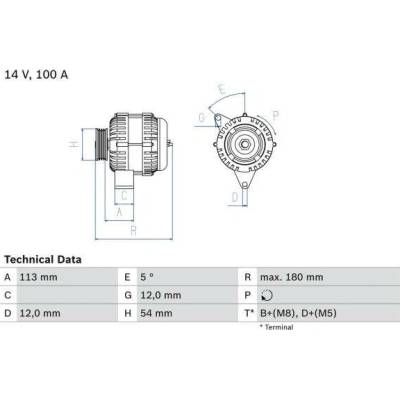 generátor BOSCH 0 986 083 210