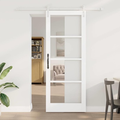 vidaXL Преплъзваща се врата ORKDAL Бяло 83 х 211 см (3331888)