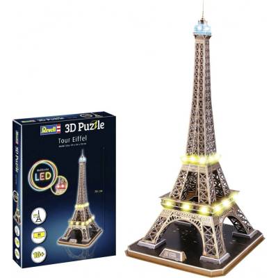 Revell 3D пъзел Revell - Айфелова кула, с LED осветление, 84 части (R00150)