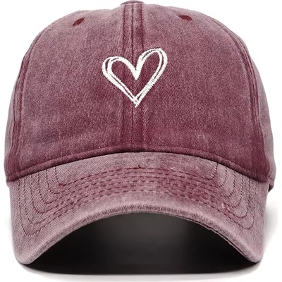 HARAHU Шапка с козирка Heart - Червено KP37134 (37134)