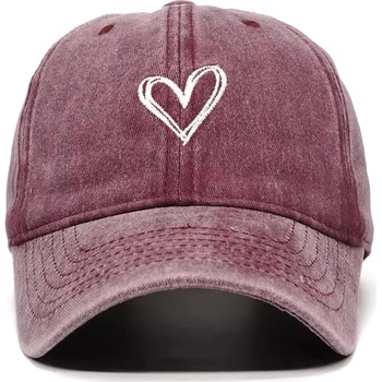 HARAHU Шапка с козирка Heart - Червено KP37134 (37134)