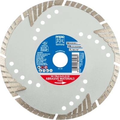 Pferd diamantový rezací kotúč 178 x 2,5 x 22,23 mm 68000023