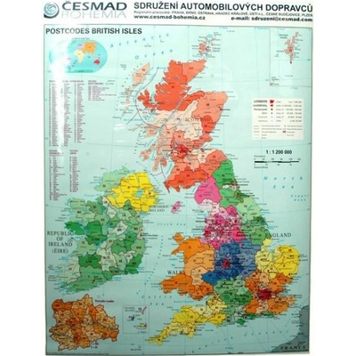 Nást.mapa-V.Británia s PSČ