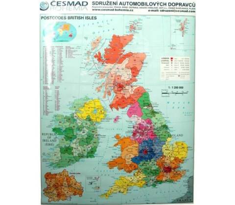 Nást.mapa-V.Británia s PSČ