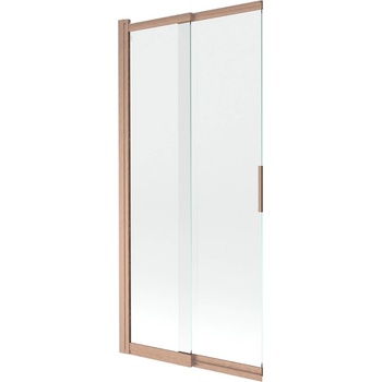 Mexen Fox параван за вана с 2 крила, плъзгащ се 85 x 150 cm, прозрачен, четкана мед - 891-085-002-65-00 (891-085-002-65-00)