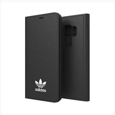 Adidas Originals New Basics Booklet Case - хоризонтален кожен калъф за Samsung Galaxy S9 Plus (черен)