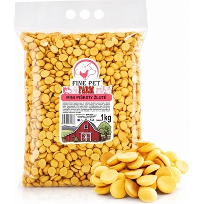 FINE PET FARM MINI piškoty ŽLUTÉ 1kg
