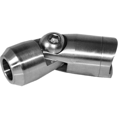 Koncový nerezový držák trubky ⌀12 mm úhlově nastavitelný do sloupku zábradlí ⌀42,4 mm, AISI304, brus – Zboží Mobilmania