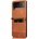 GKK Кожен Калъф с Джоб за Samsung Z Flip 3, Slot Leather Case, Кафяв (5901012396304)