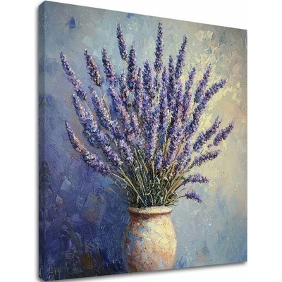 Obraz levanduľový sen | Provensálsky pokoj | dokončené rukou umelca - 80x80 cm
