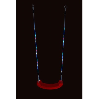 Dvěděti plastová svítící houpačka červená