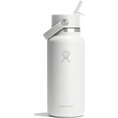 Hydro flask termolahev Wide Flex Straw Cap 32 oz 946 ml bílá stříbrná