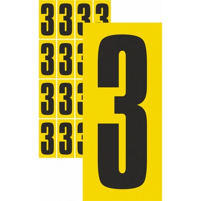 Čísla samolepicí 3 samolepící vinylová fólie velikost znaku 150 mm – Zboží Dáma
