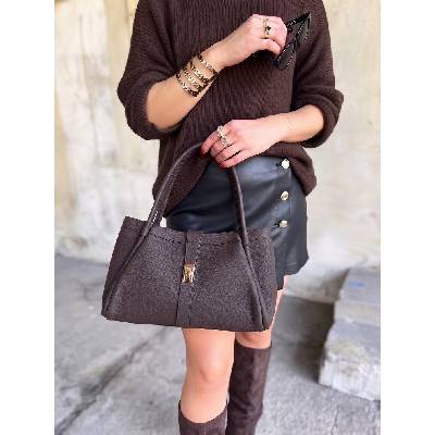 Hnedá kabelka na rameno 2v1 s crossbody Najkrajšiekabelky.sk