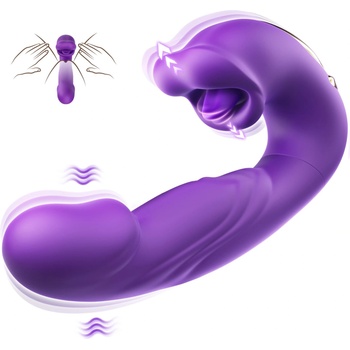 SuperLove 4in1 Thrusting, Vibrating, Licking & Sucking Ultimate Toy Purple