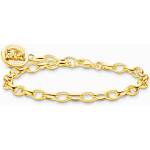 Thomas Sabo X0291-413-39-L19 Silver charm bracelet w. Goldbears logo ring, Жени