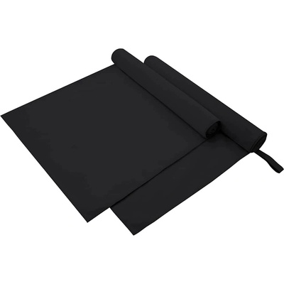 vidaXL Спортни кърпи 2 pcs Черно 180 x 90 cm Полиестер и полиамид (42011460)
