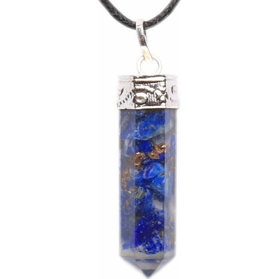 Nefertitis Orgonit přívěsek krystal s lapisem lazuli NF4682