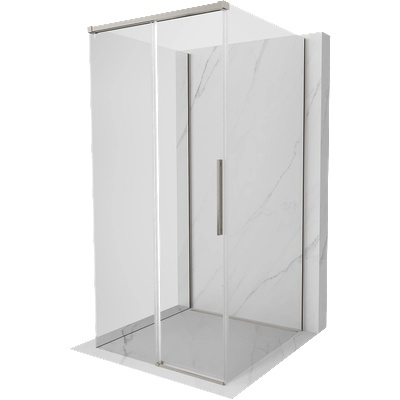 Mexen Rox-3S тристенна плъзгаща се душ кабина 120 x 120 см, прозрачна, четкан никел - 8C2-120-120-97-00-3S (8C2-120-120-97-00-3S)