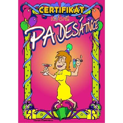 Certifikát krásné padesátnice