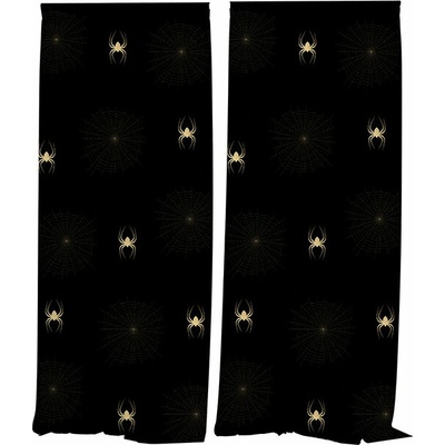 IMPAR Závěsy Spiderweb Gold,140 × 250 cm