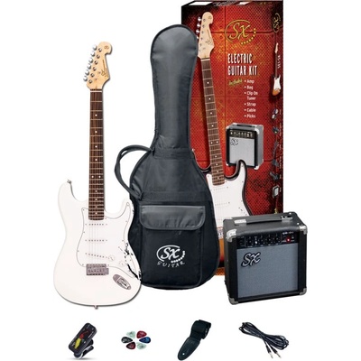 SX Комплект електрическа китара sx se1-sk-wh (se1-sk-wh)