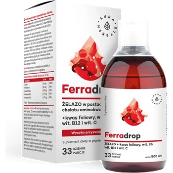 Aura Herbals Желязо + фолиева киселина с витамини С, В6, В12 500 ml | Aura Herbals (10580 AH)