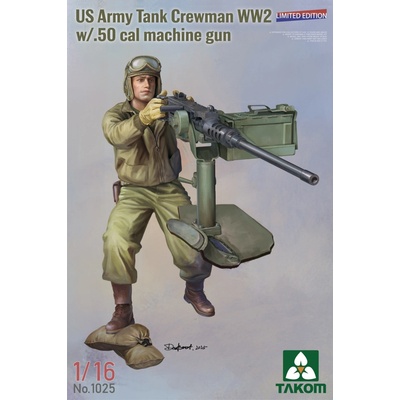 Takom US Army Tank Crewman WW2 with .50 cal Machine Gun 1:16