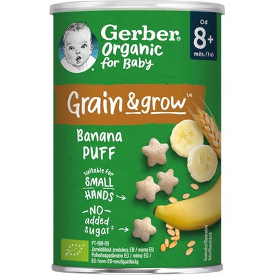 GERBER Organic křupky banánové 35 g – Zboží Dáma