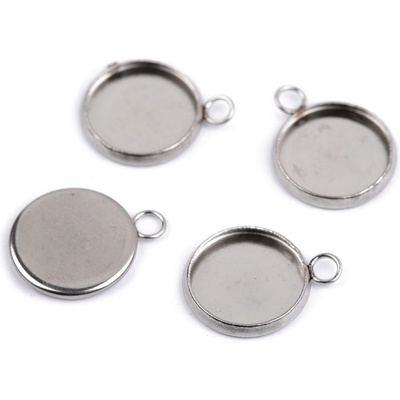 Prima-obchod Lůžko z nerezové oceli Ø12 mm s očkem, polotovar, barva platina
