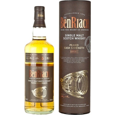 BenRiach Peated Cask Strength 56% 0,7 l (tuba)