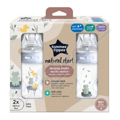 Tommee Tippee Nat.Star. kojenecká lahev Žabička 260 ml 2 ks