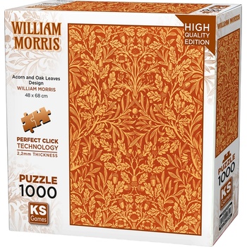 KS Games Пъзел KS Games от 1000 части - Дизайн на листа жълъд и дъб (20762)