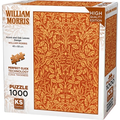 KS Games Пъзел KS Games от 1000 части - Дизайн на листа жълъд и дъб (20762)