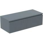 Ideal Standard Finesse - Шкафче за умивалник, 120x51x38 см, 2 чекмеджета, Ribbed Matt ashblue E3436UQ (E3436UQ)