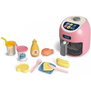 Man Yuk Toys Фритюрник Air fryer със светлинни и звукови ефекти, с аксесоари - розов (LD-6614B)