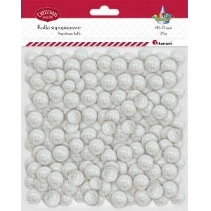 TITANUM Styrofoam balls mix white 20g